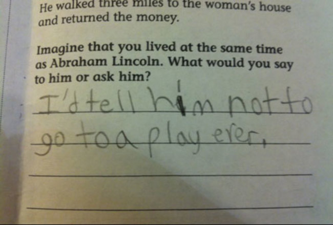 This sweet student with good intentions. 