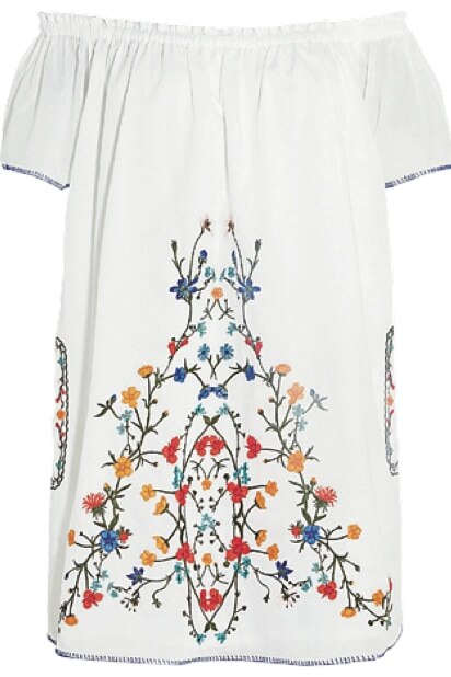 Monterosso Embroidered Mini dress, Tory Burch