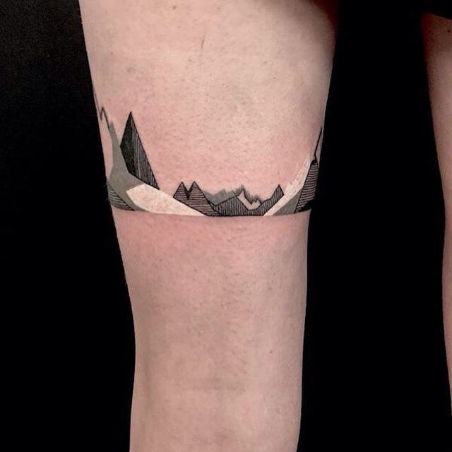 The mountain range