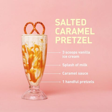 Salted Caramel-Pretzel Milkshake Salted Caramel-Pretzel Milkshake