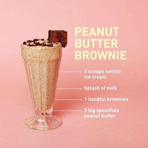 Peanut Butter-Brownie Milkshake Peanut Butter-Brownie Milkshake