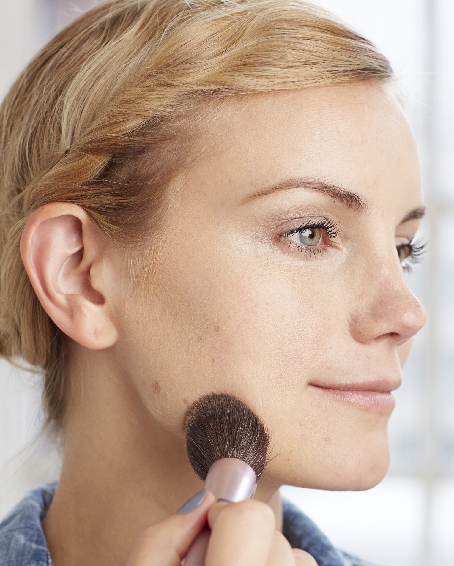 Top it off with powder foundation