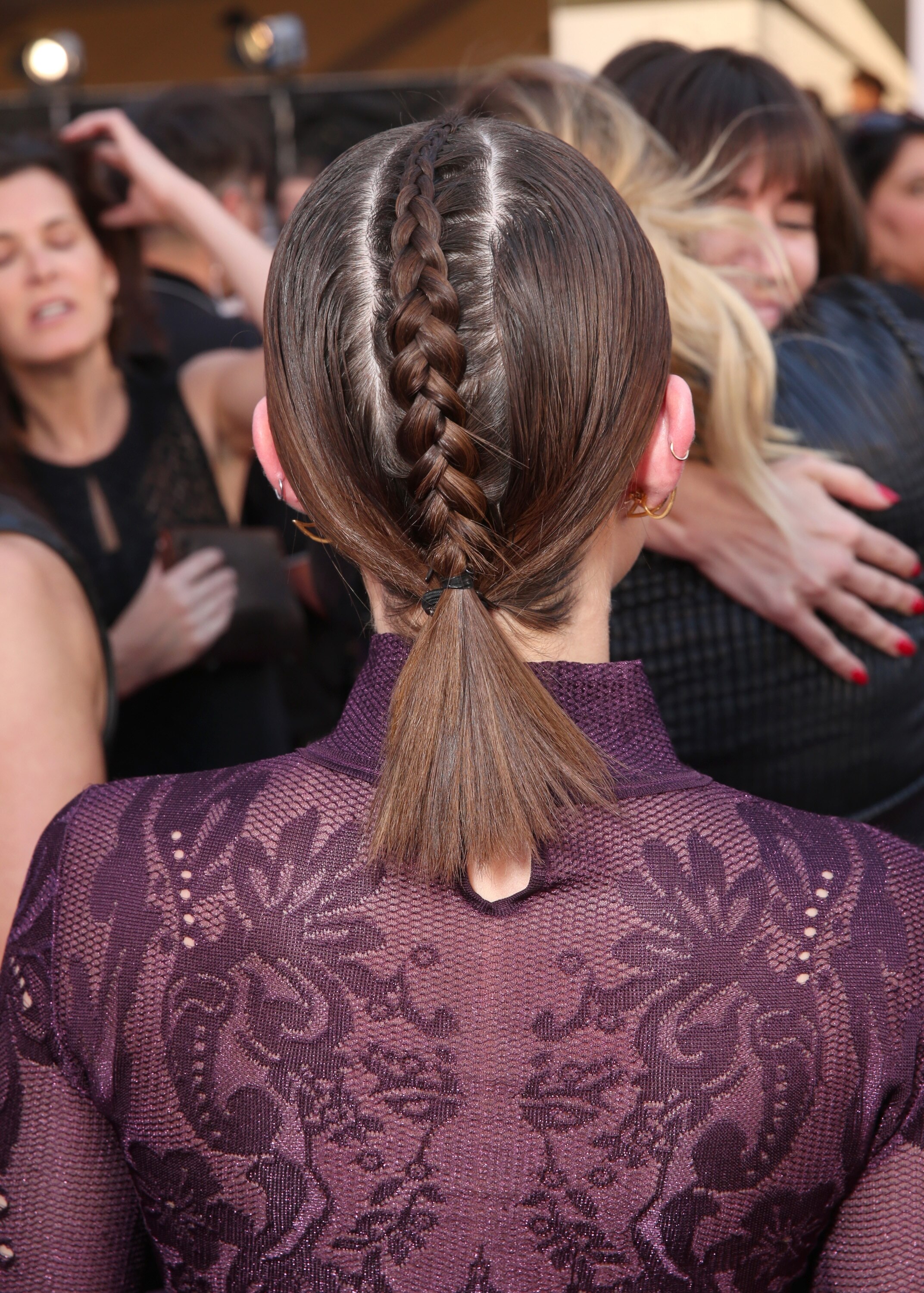 Braided Mohawk With Low Pony