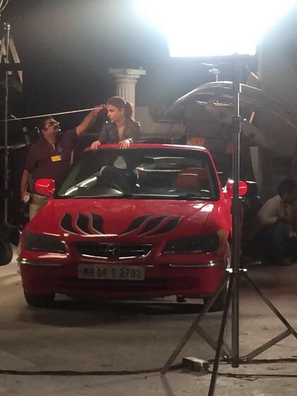 Anushka Sharma preparing for an action sequence