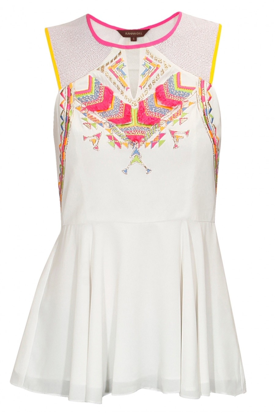 EMBROIDERED PEPLUM TOP, RANNA GILL, INR 9,500