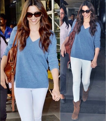 Deepika be so fab, she can make the simplest outfits look glamorous.