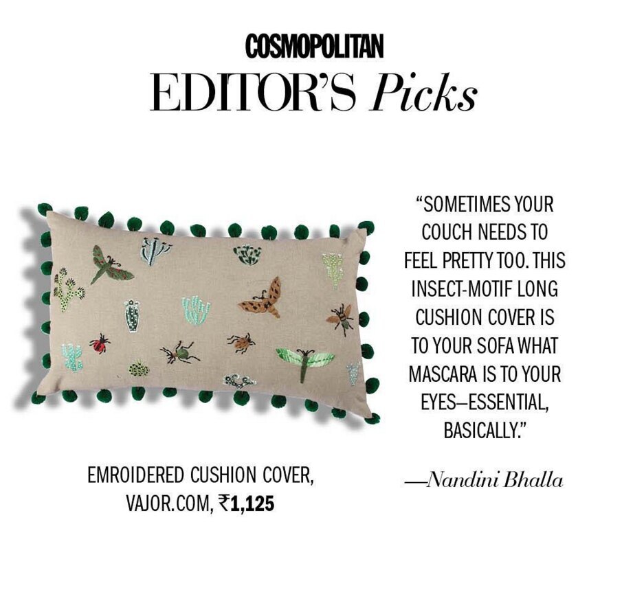 EMBROIDERED CUSHION COVER