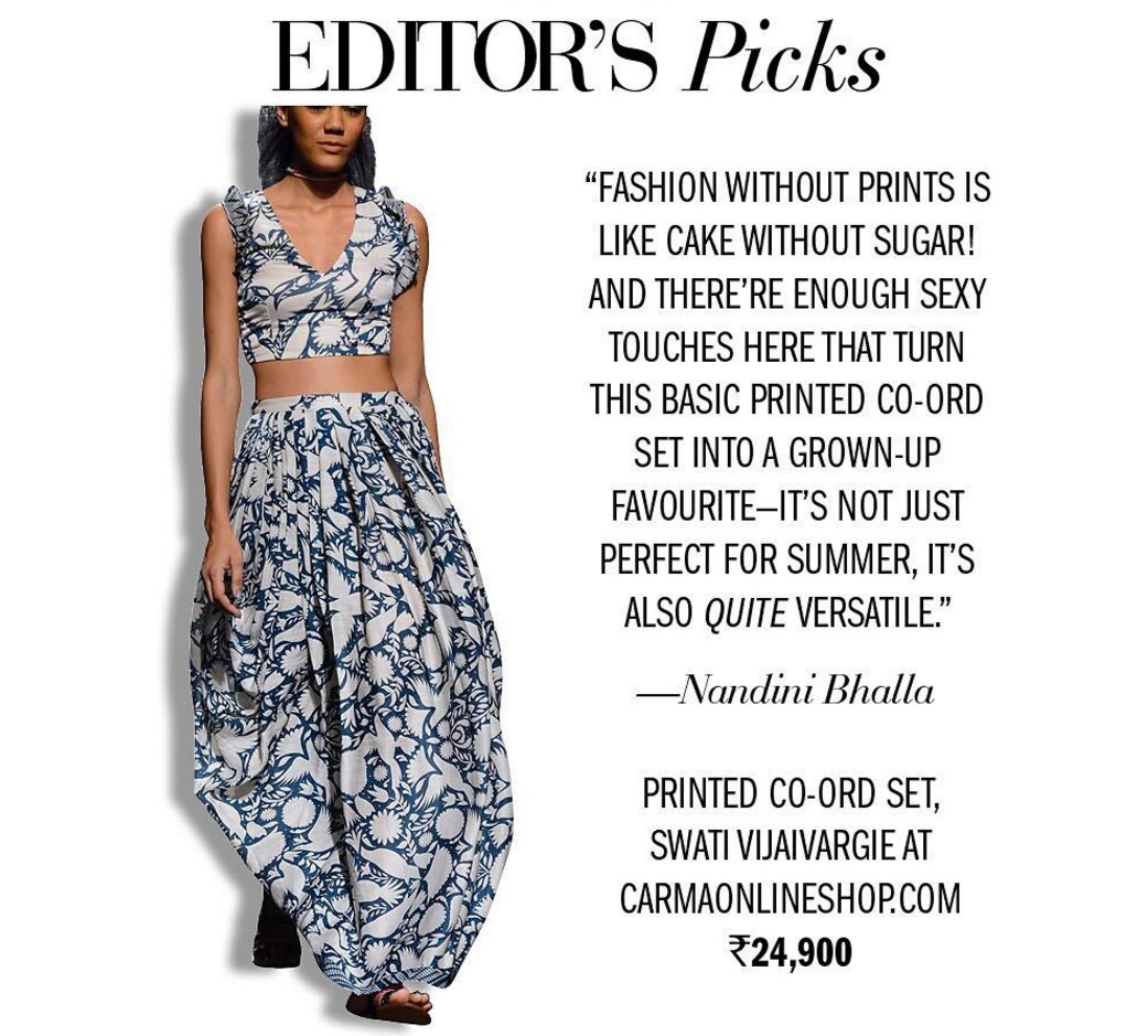 PRINTED CO-ORD SET BY SWATI VIJAIVARGIE