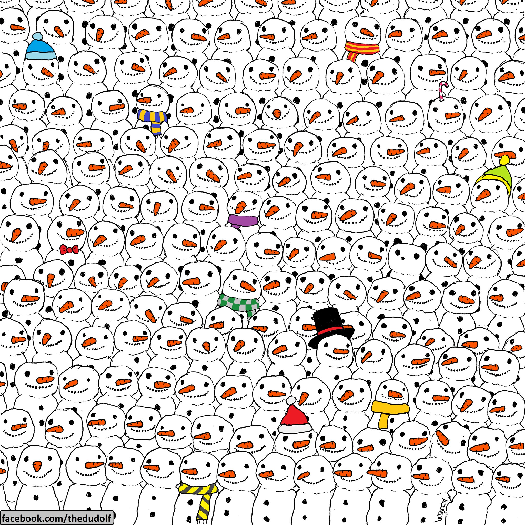 Can You Find the Panda in the Sea of Snowmen?