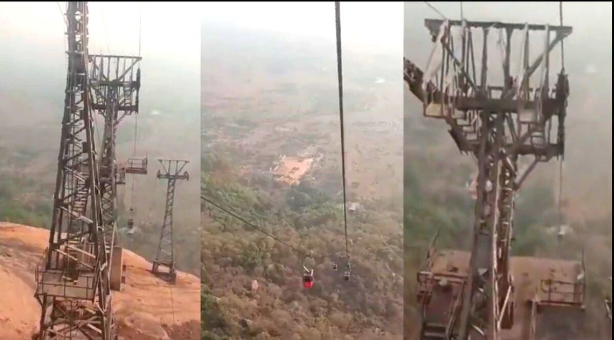 Ropeway Accident: रोप-वे पर ऐसे टकराई थीं ट्रॉलियां, हादसे का अनदेखा LIVE VIDEO CrimeTak