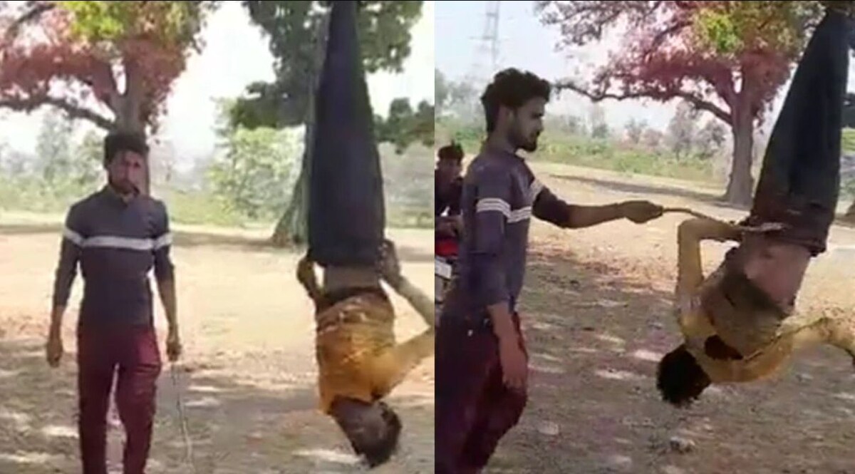 छत्तीसगढ़ में व्यक्ति को पेड़ से उल्टा लटका कर बेरहमी से पीटा, Video हुआ Viral CrimeTak