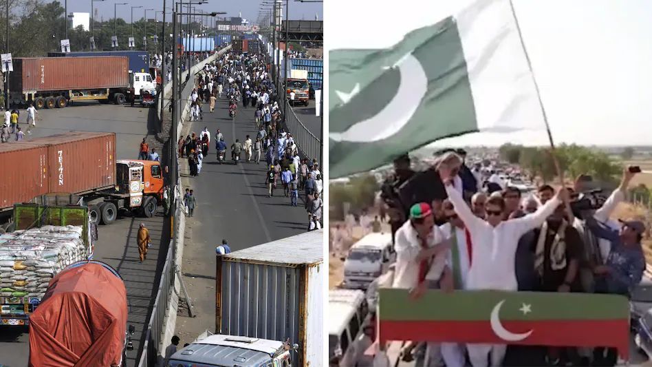 PAKISTAN IMRAN KHAN AZADI MARCH : इमरान खान का आजादी मार्च हुआ हिंसक! CrimeTak