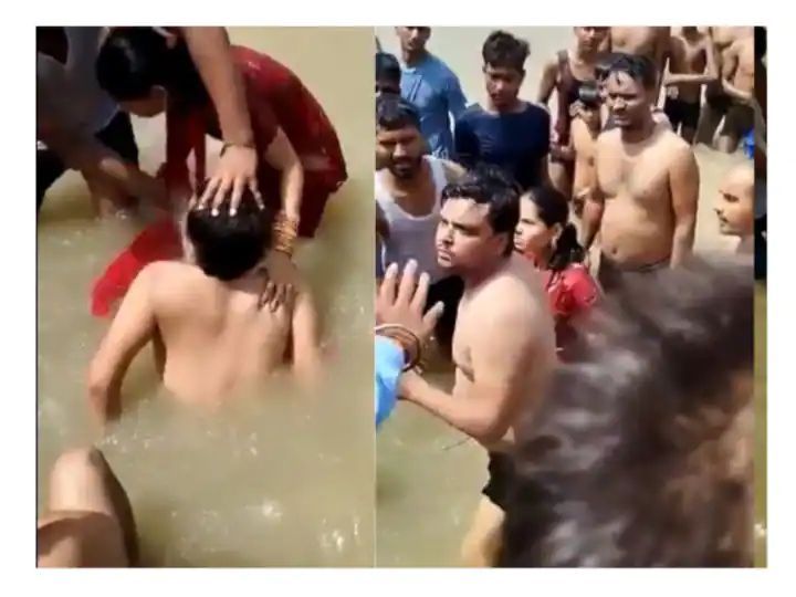 Ayodhya Saryu River : अयोध्या में KISS कांड! देखे वीडियो CrimeTak