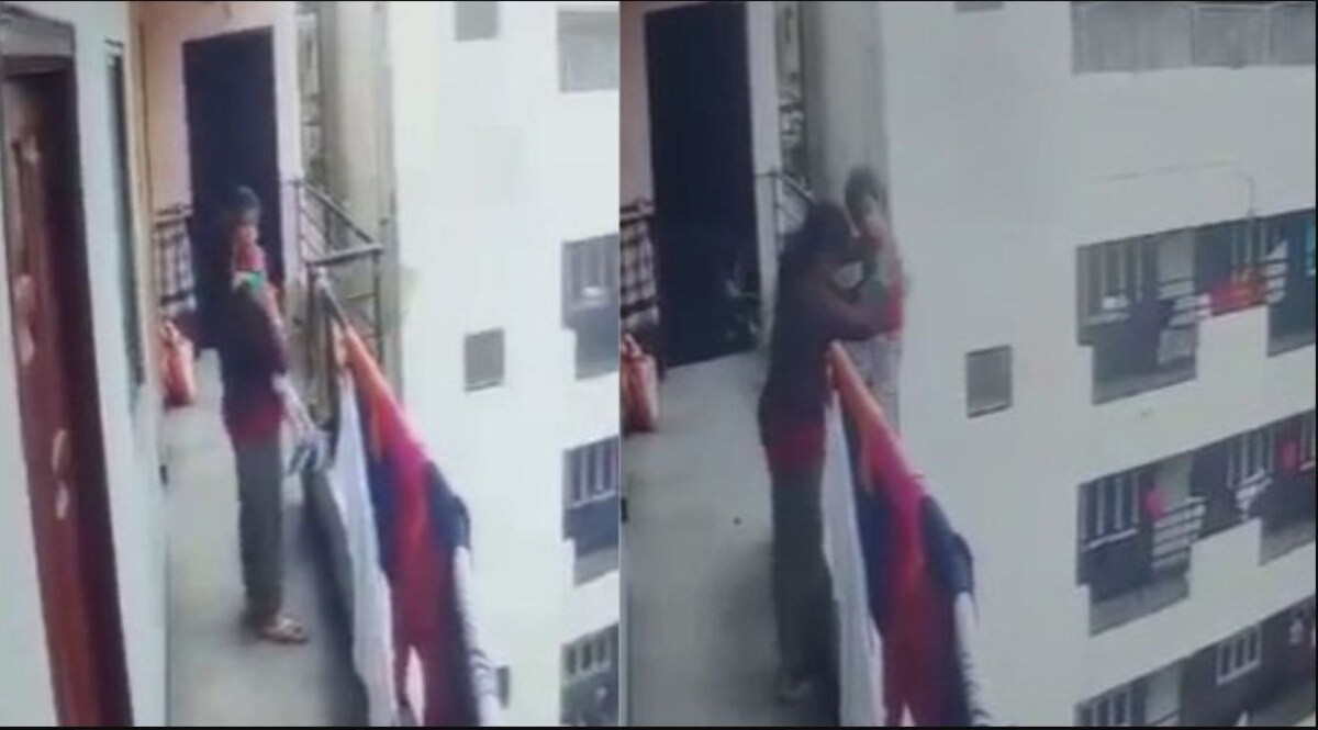 VIDEO: बच्चे की जान की दुश्मन बनी मां, पांच साल के बेटे को चौथी मंजिल की बालकनी से नीचे फेंका CrimeTak