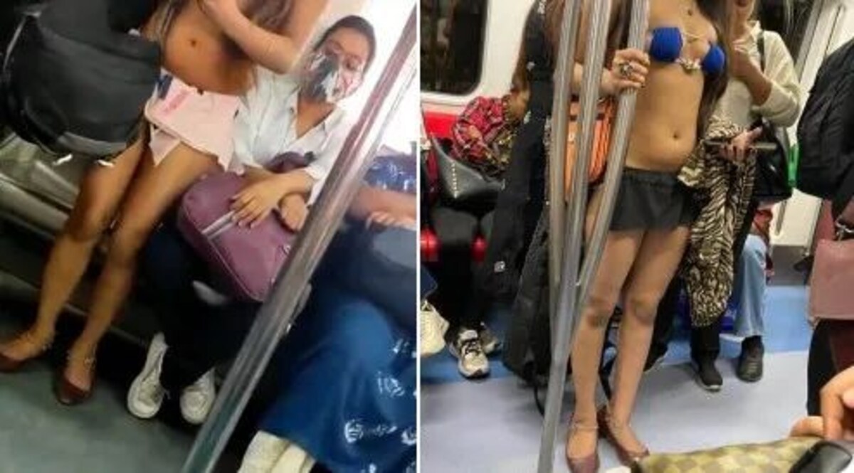 Delhi Metro : दिल्ली मेट्रो में बिकनी गर्ल वायरल, लोग बोले- बेडरूम वाले कपड़े पहन क्यों आई? Delhi metro bikini girl viral news