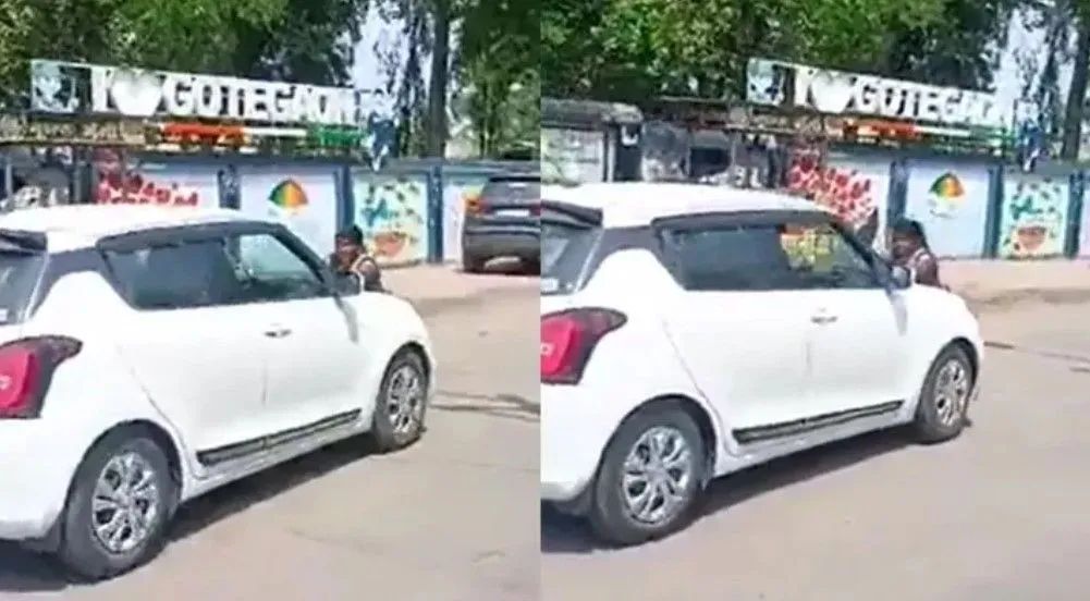 पुलिस कार के बोनट पर इस वजह से लटक गई महिला, पुलिसवाले चलाकर थाने आ पहुंचे, वायरल वीडियो पुलिस कार के बोनट पर इस वजह से लटक गई महिला, पुलिसवाले चलाकर थाने आ पहुंचे, वायरल वीडियो