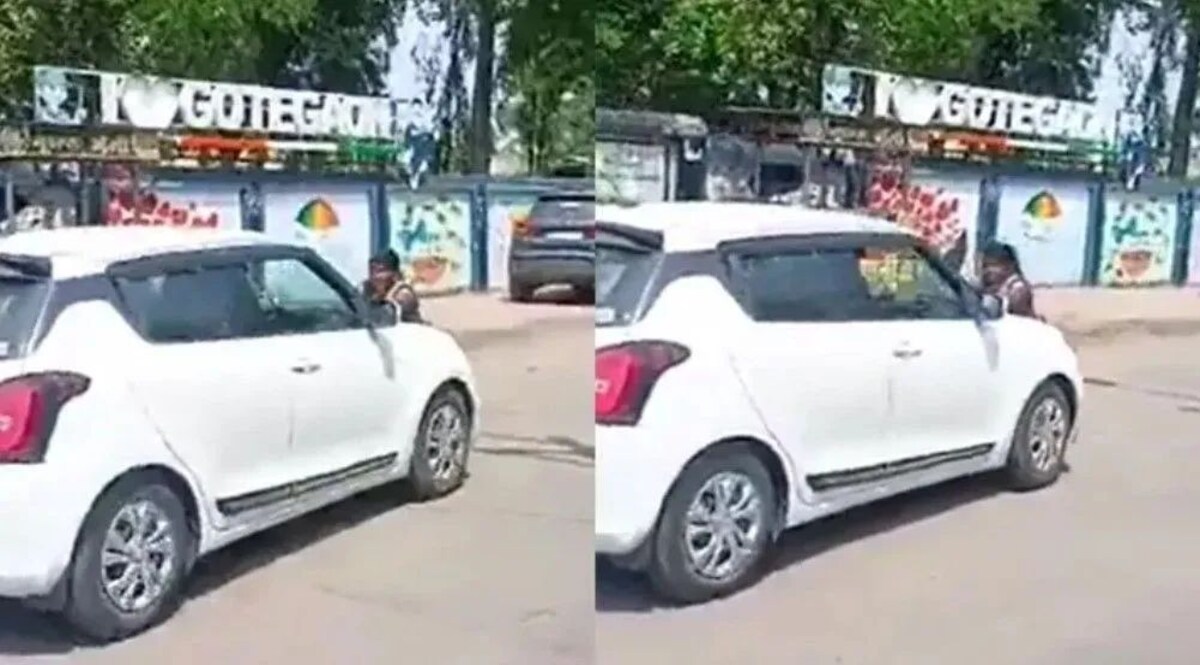 पुलिस कार के बोनट पर इस वजह से लटक गई महिला, पुलिसवाले चलाकर थाने आ पहुंचे, वायरल वीडियो crime news