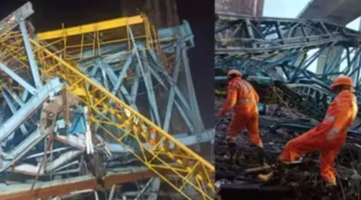 ठाणे में दर्दनाक हादसा, मजदूरों पर 100 फीट ऊपर से गिरी 'मौत', डेडलाइन के चक्कर में 17 मजदूर डेड गर्डर मशीन को जोड़ने वाली क्रेन और स्लैब 100 फुट की ऊंचाई से गिरा