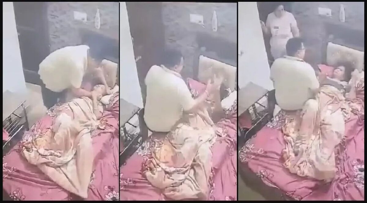 बीमार बुजुर्ग मां को बेटे ने पीटा, बिस्तर पर पटका, पोते ने डाला पानी, बेरहमी से पीटते हुए VIDEO वायरल Crime Tak