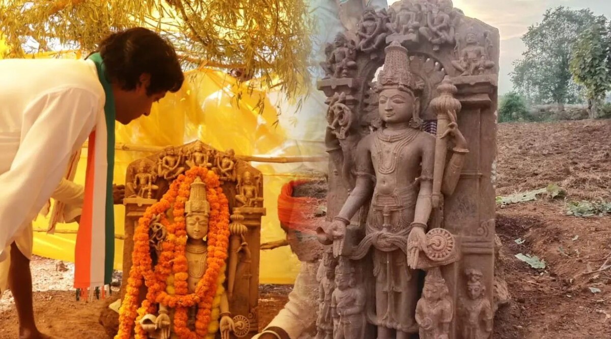 ज़मीन की खुदाई में निकली भगवान विष्णु की अतिप्राचीन मूर्ति, वेंकटेश्वर के रूप में प्रकट हुए भगवान विष्णु गाँव में शोर