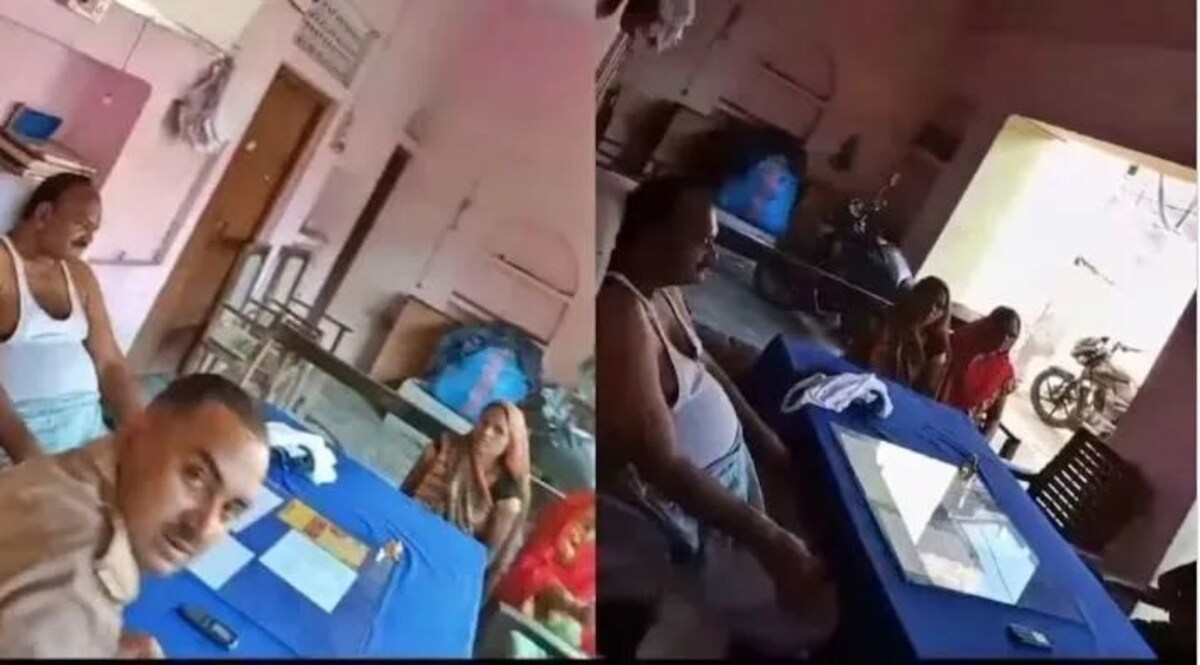 दारोगा साहब गमछा पहने बैठे थे, शिकायत करने पहुँची महिलाएं शरमाईं, वीडियो वायरल यूपी के कौशांबी में चौकी में दारोगा साहब गमछा पहने बैठे थे महिलाओं की शिकायत सुनने को