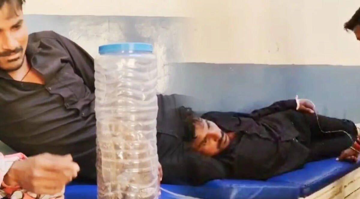 युवक को कोबरा ने डसा, फुफकारते कोबरा को युवक ने पकड़ा, डिब्बे में बंद कर ले गया अस्पताल डिब्बे में साँप