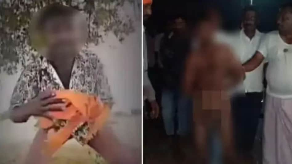 भगवा ध्वज के अपमान पर मुस्लिम युवक को पीटा, कपड़े फाड़े, नंगा घुमाया! भगवा ध्वज के अपमान पर मुस्लिम युवक को पीटा, कपड़े फाड़े, नंगा घुमाया!