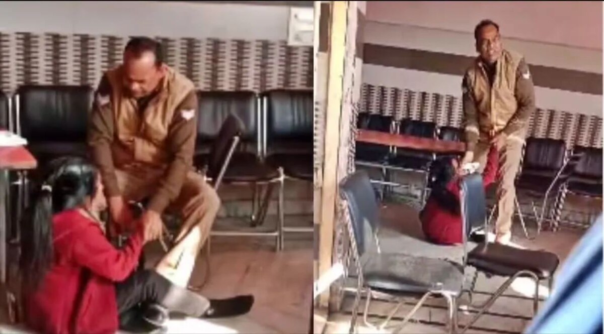 'मेरी ज़िंदगी ख़राब कर दी', बाल नोंचकर पीटता रहा पुलिस कॉस्टेबल, चीखती रही युवती, VIDEO वायरल Crime Tak