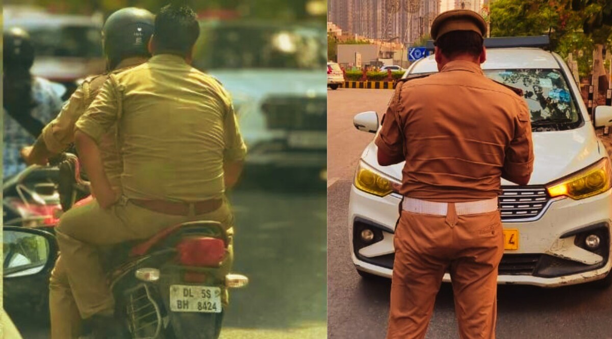 ना सिर पर हेलमेट, ना हाई सिक्योरिटी नंबर प्लेट, बाइक वाले पुलिसकर्मी का कट गया 18 हजार का चालान CrimeTak
