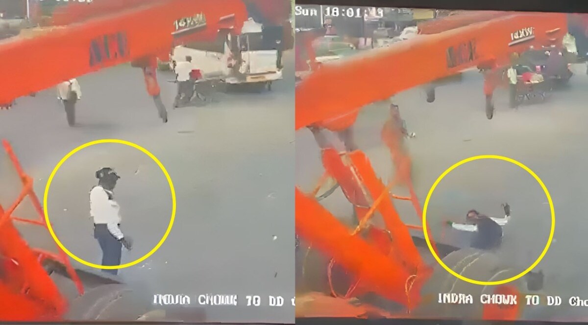 Video: ट्रैफिक कंट्रोल कर रही महिला कांस्टेबल को हाइड्रा क्रेन ने कुचला, VIDEO देख कांप जाएगी रूह CrimeTak
