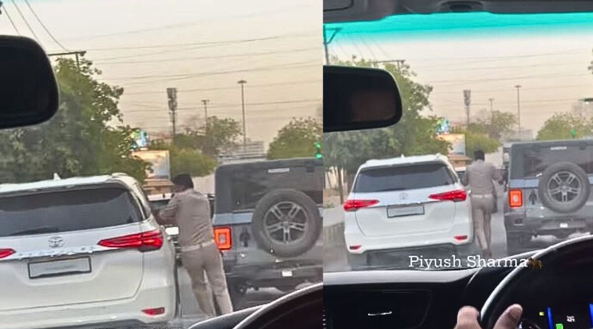 फॉर्च्यूनर से स्टंट करते हुए पुलिसकर्मी को दौड़ाया, पुलिस ने रईसजादे को तगड़ा सबक सिखाया CrimeTak