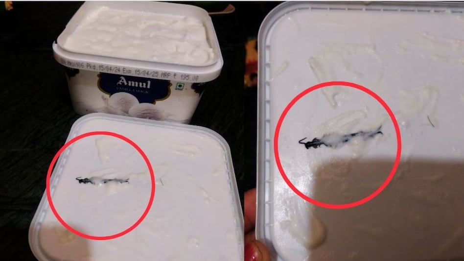 कटी उंगली के बाद आइसक्रीम में निकला कनखजूरा, नोएडा में महिला ने ऑनलाइन मंगाई थी आइसक्रीम, जांच शुरु कटी उंगली के बाद आइसक्रीम में निकला कनखजूरा, नोएडा में महिला ने ऑनलाइन मंगाई थी आइसक्रीम, जांच शुरु