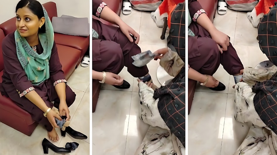 पाकिस्तानी Air Hostess का सनसनीखेज कारनामा, शक हुआ तो अफसर ने उतरवा दिए मोजे, फिर जो निकला तो Video Viral पाकिस्तानी Air Hostess का सनसनीखेज कारनामा, शक हुआ तो अफसर ने उतरवा दिए मोजे, फिर जो निकला तो Video Viral