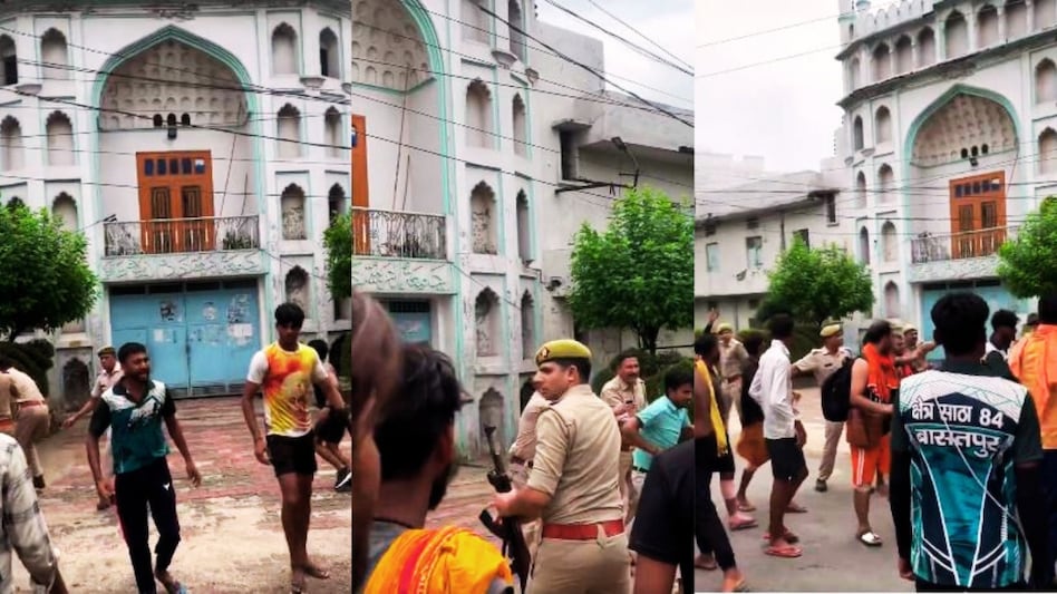 कांवड़ियों ने मदरसे में की तोड़फोड़-पथराव, पुलिस आई तो बोले मदरसे से किसी ने कांवड़ पर थूका, फेंका पत्थर कांवड़ियों ने मदरसे में की तोड़फोड़-पथराव, पुलिस आई तो बोले मदरसे से किसी ने कांवड़ पर थूका, फेंका पत्थर