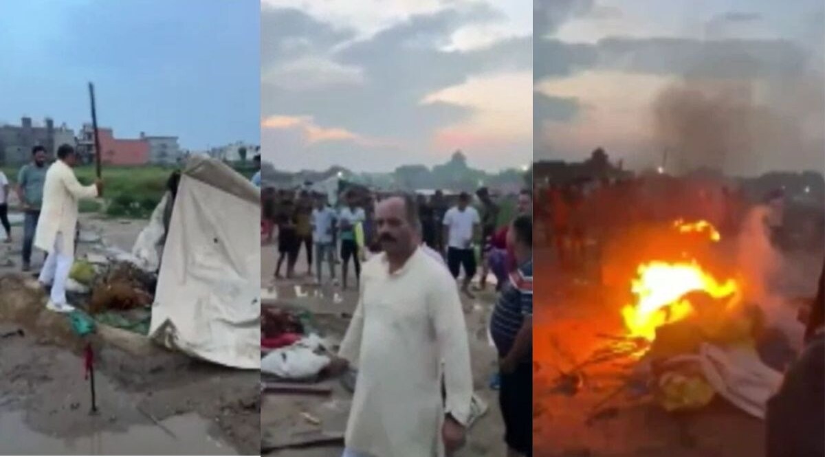 बांग्लादेशी बताकर झुग्गी-झोपड़ियां तोड़ीं, हिंदू रक्षा दल के कार्यकर्ताओं ने लाठी-डंडों से पीटा, पुलिस ने कहा कोई भी बांग्लादेशी नहीं था तोड़फोड़ करते कार्यकर्ता. (Video Grab)