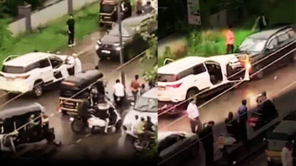 ठाणे में भयंकर रोड रेज की वारदात, SUV ने कार को दो बार मारी टक्कर, 4 कौ रौंदा, वारदात का Video आया सामने ठाणे में भयंकर रोड रेज की वारदात, SUV ने कार को दो बार मारी टक्कर, 4 कौ रौंदा, वारदात का Video आया सामने