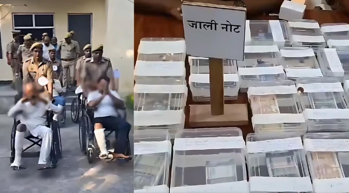 टूटी टांगें लिये सामने आए सपा नेता, जाली नोटों का धंधा पकड़ यूपी पुलिस ने तोड़ दी टांगें, पकड़ी लाखों की Fake Currency CrimeTak