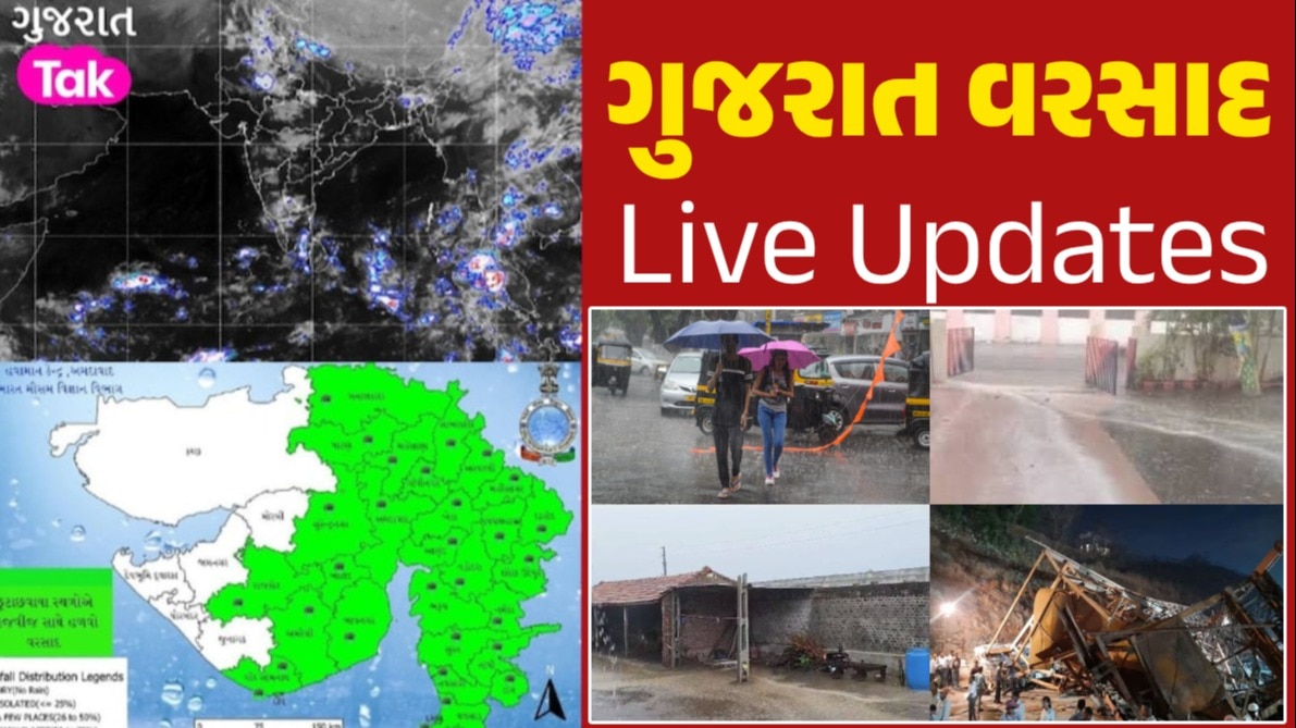Gujarat Rain LIVE Updates: ગુજરાતમાં ઠેર-ઠેર વરસાદે સર્જી તારાજી, ખેડૂતોએ તૈયાર કરેલા પાકને ભારે નુકસાન ગુજરાત વરસાદ લાઈવ અપડેટ