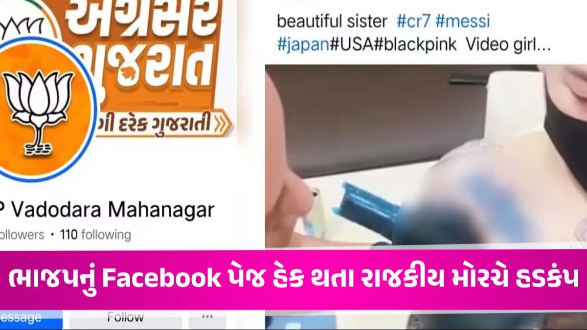 Vadodara News: ભાજપનું Facebook પેજ અચાનક હેક, બે અશ્લીલ વીડિયો કરાયા પોસ્ટ Vadodara BJP FB Page