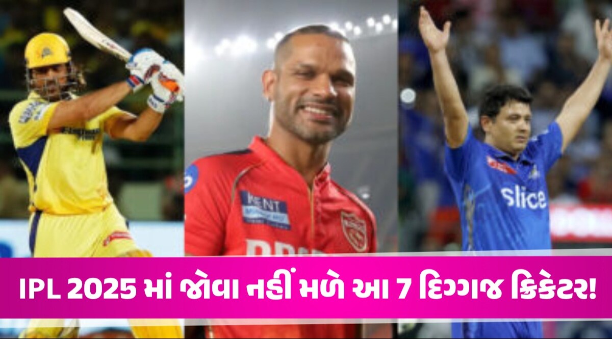 IPL 2025 માં નહીં રમે આ 7 દિગ્ગજ ક્રિકેટર્સ, M.S Dhoni નું નામ પણ છે સામેલ! IPL 2025 માં જોવા નહીં મળે આ 7 દિગ્ગજ ક્રિકેટર!