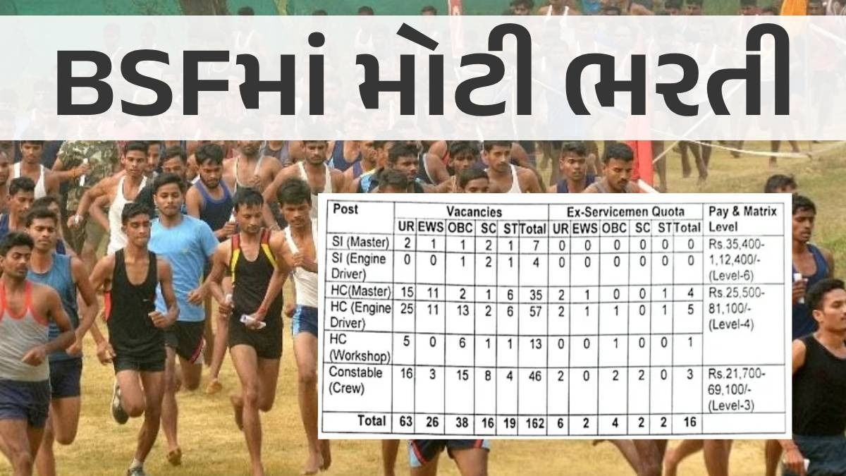યુવાનો માટે ખુશખબર : ધો.10-12 પાસ માટે BSFમાં મોટી ભરતી, આવી રીતે કરી શકશો અરજી BSF Bharti 2024
