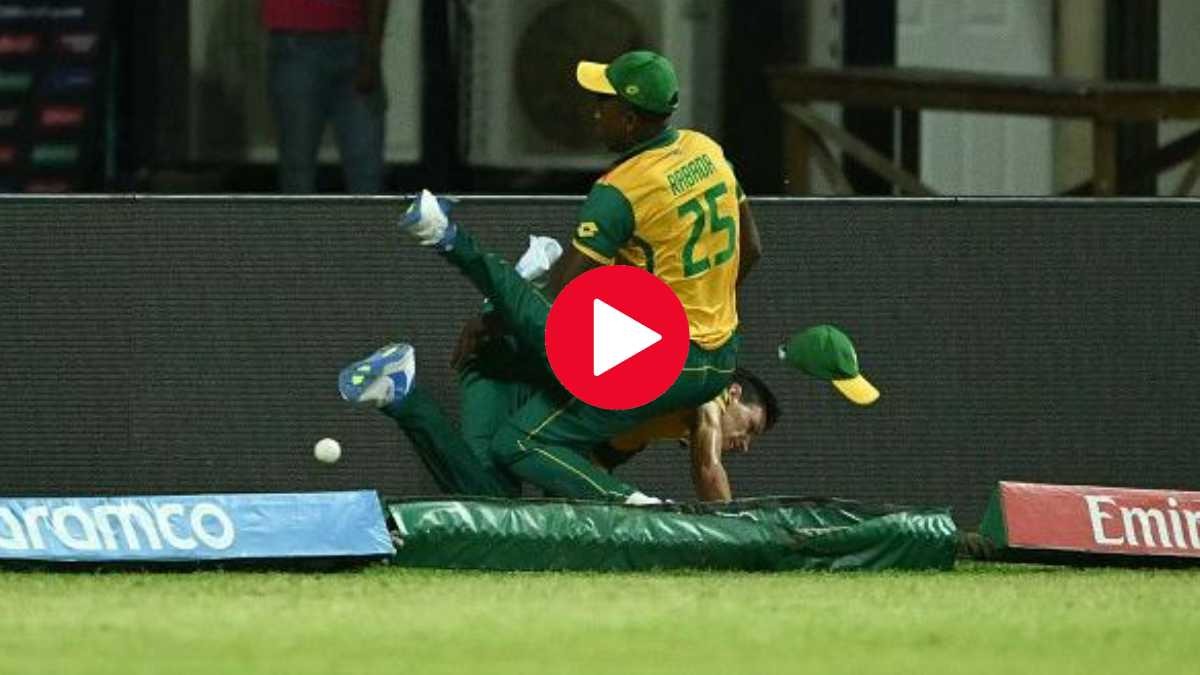 VIDEO : કેચ પકડવા જતા એકબીજા સાથે ભયંકર રીતે ટકરાયા બે ખેલાડી, પછી... દક્ષિણ આફ્રિકા - વેસ્ટ ઈન્ડિઝ મેચમાં બે ખેલાડી ટકરાયા