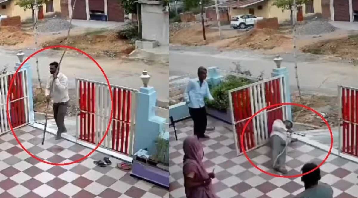 VIDEO : 22 સેકન્ડમાં મોત... વીજ તારને અડી ગયો વાંસ, તડપી તડપીને દમ તોડ્યો વીજ કરંટ