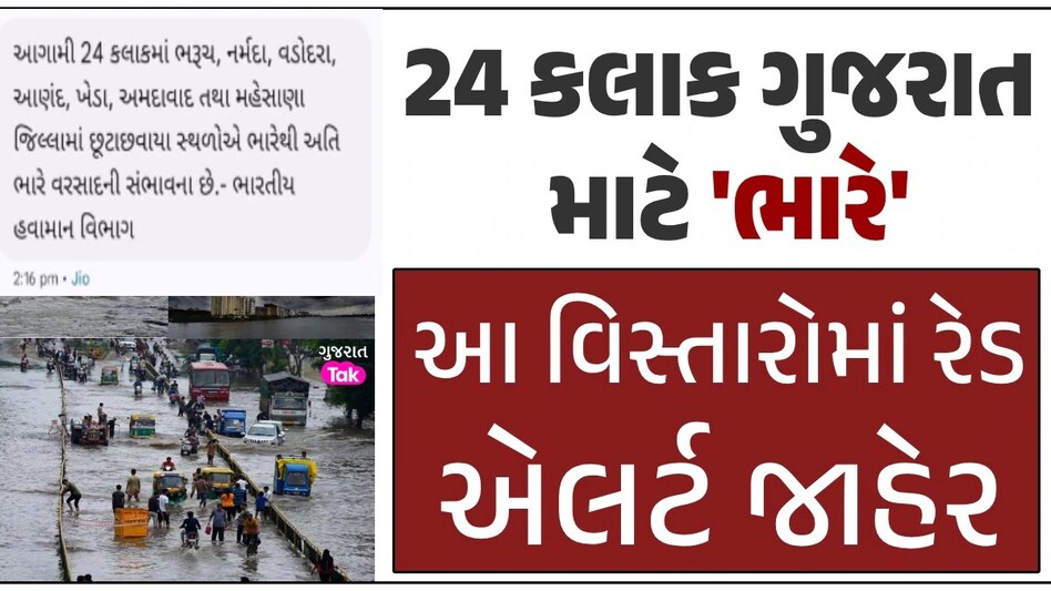Gujarat Rain: આગામી 24 કલાક ગુજરાત માટે 'ભારે', હવામાન વિભાગે લોકોને આપી ચેતવણી Gujarat Rain Forecast