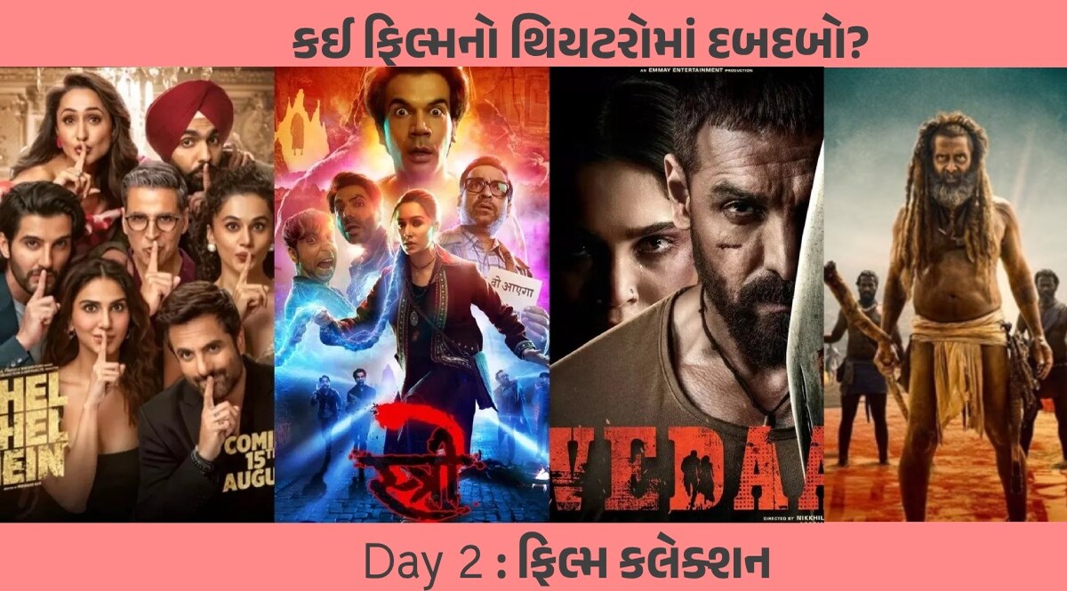થિયેટરોમાં આ ફિલ્મનો દબદબો, જાણો 'સ્ત્રી 2', 'થંગાલાન', 'વેદા' અને 'ખેલ ખેલ મેં'નું 2 દિવસનું કલેક્શન ફિલ્મ કલેક્શનના આંકડા