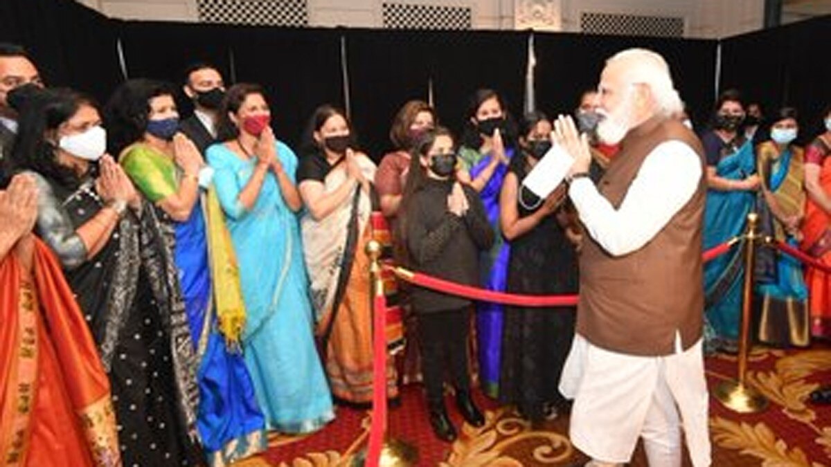 अमेरिका पहुंचने पर पीएम मोदी का जोरदार स्वागत 