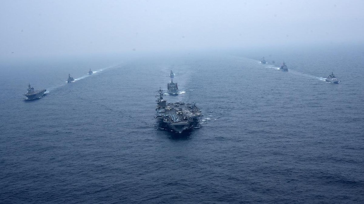 बंगाल की खाड़ी में मालाबार युद्धाभ्यास के दूसरे चरण की शुरुआत