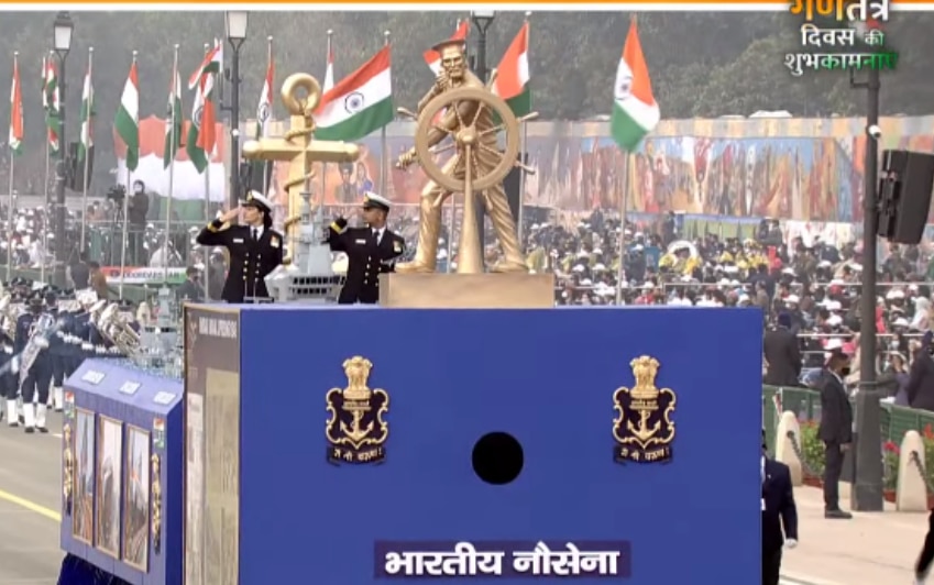 73वें गणतंत्र दिवस समारोह में महिला सैनिकों ने बढ़-चढ़कर हिस्सा लिया