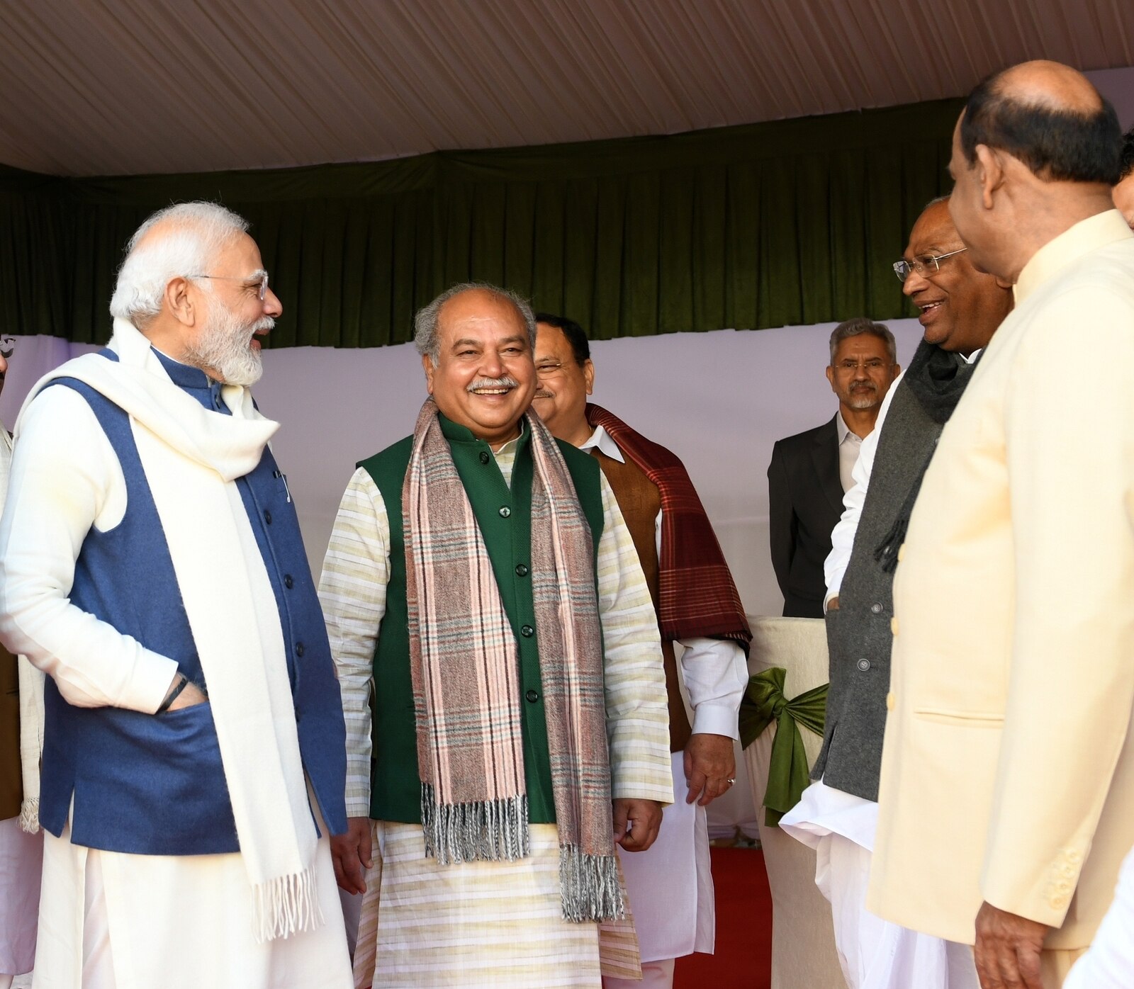 पीएम मोदी, नरेंद्र तोमर और ओम बिड़ला