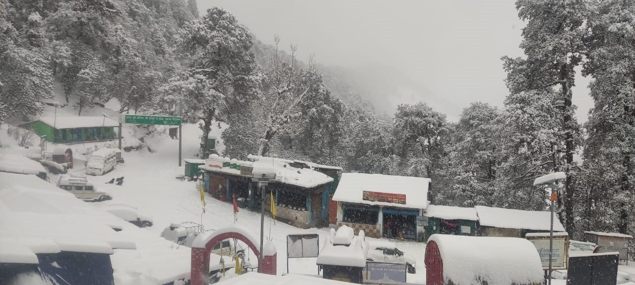 Snowfall in Kedarnath